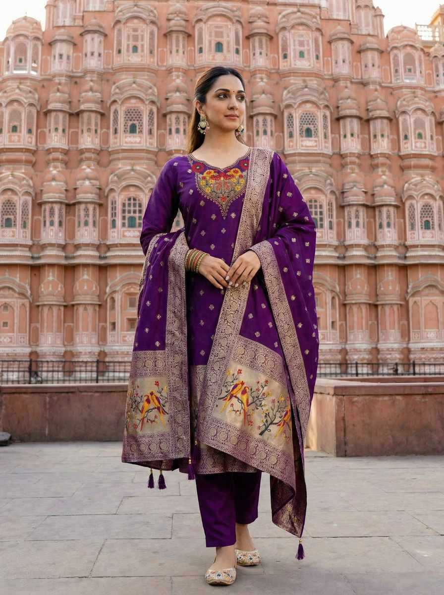 YNF Wholesale Art Silk Embroidered Kurtis KESH545 1008 | Surat Manufacturer
