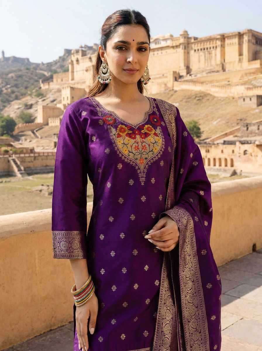 YNF Wholesale Art Silk Embroidered Kurtis KESH545 1008 | Surat Manufacturer