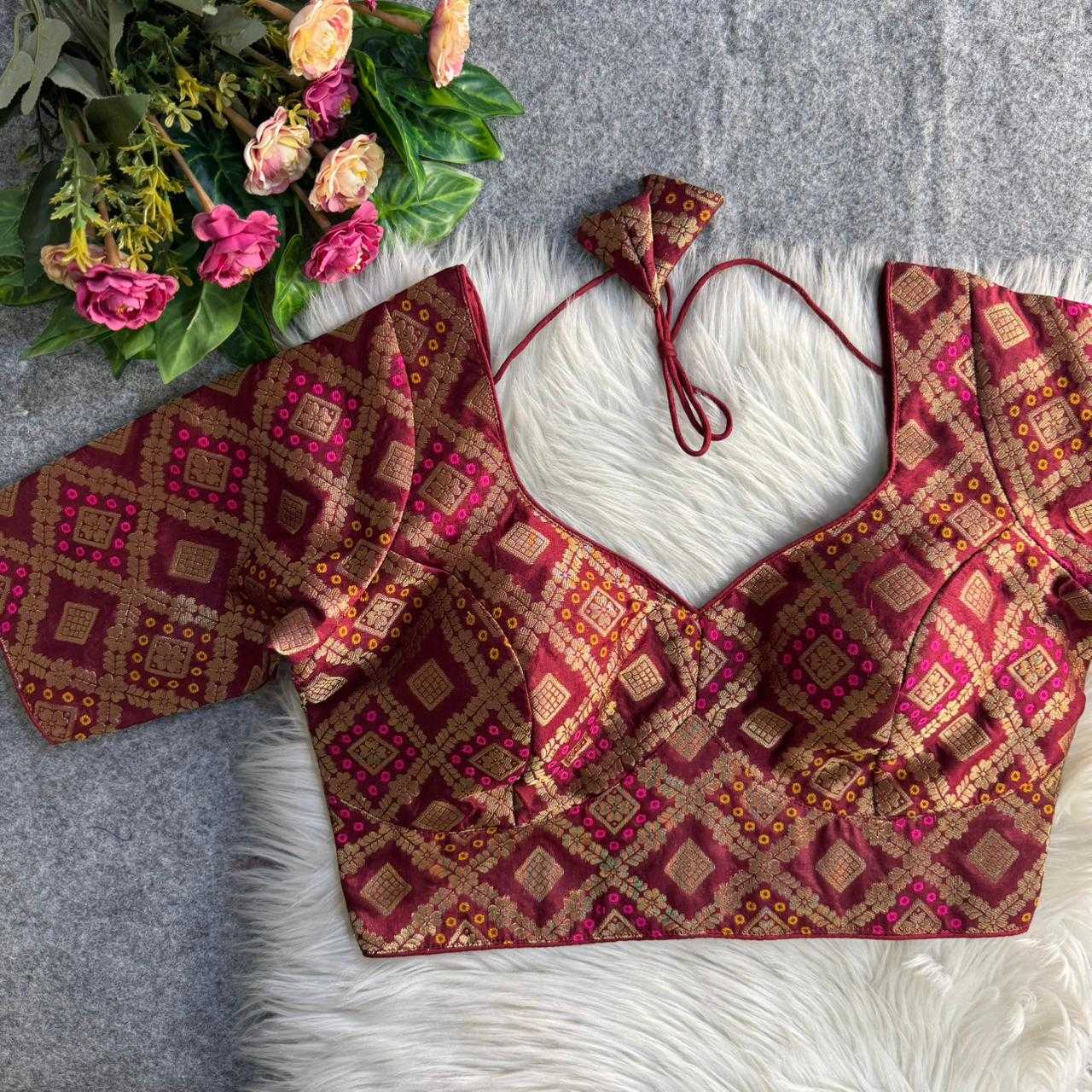 YNF Wholesale Banarasi Soft Silk Printed Blouse KESH111 009 | Surat Manufacturer