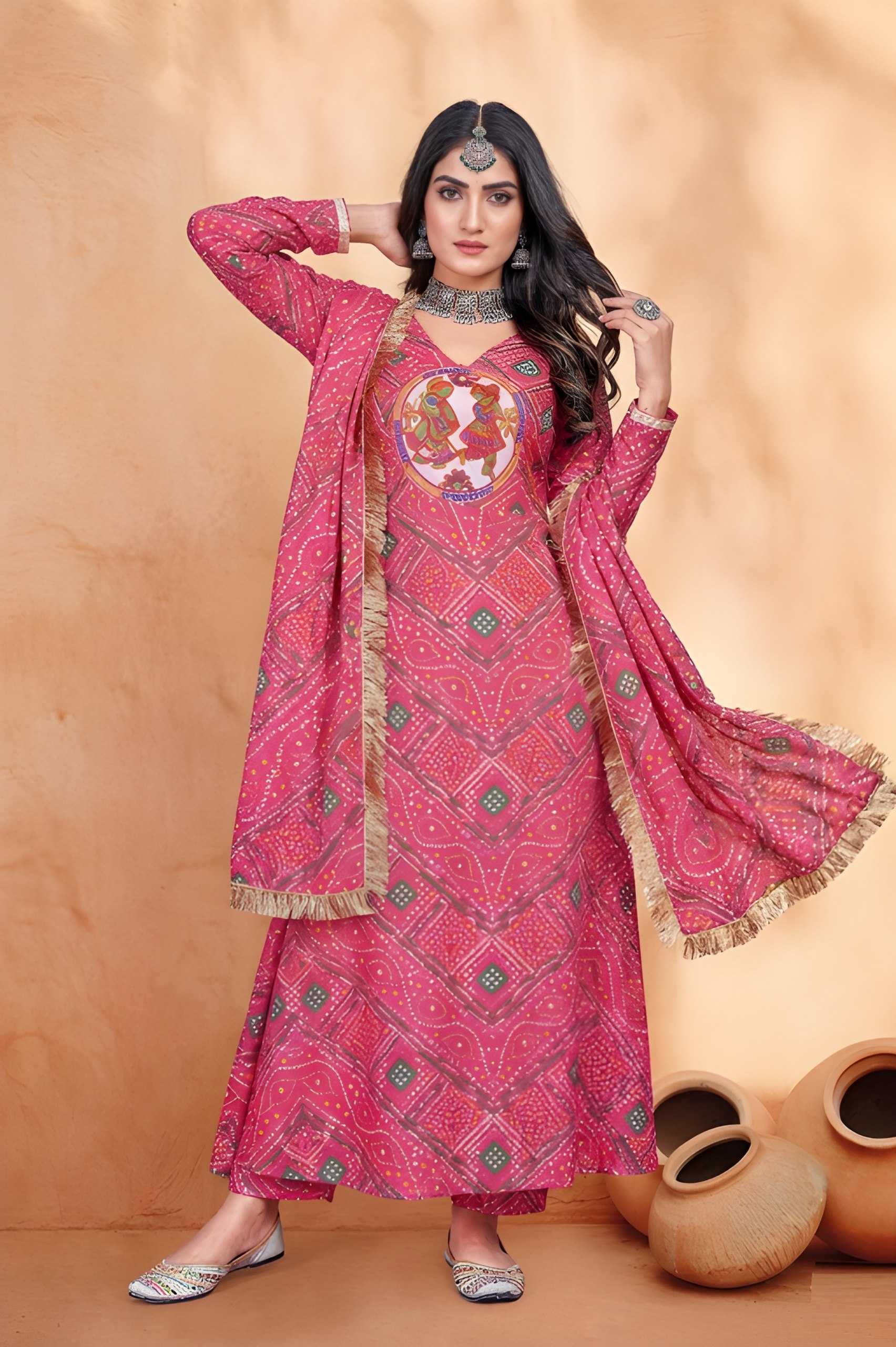 YNF Wholesale Bandhani Silk Printed Kurtis KESH559 346 | Surat Manufacturer