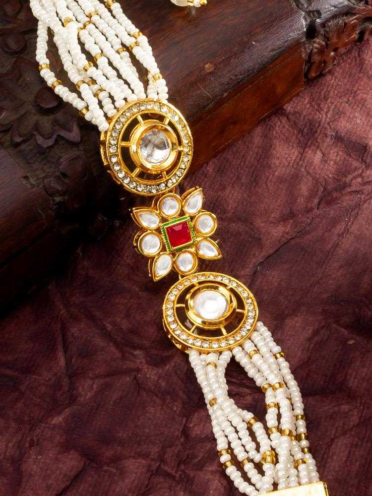 YNF Wholesale Brass Kundan Bangles KESH105 BG2584 | Surat Manufacturer