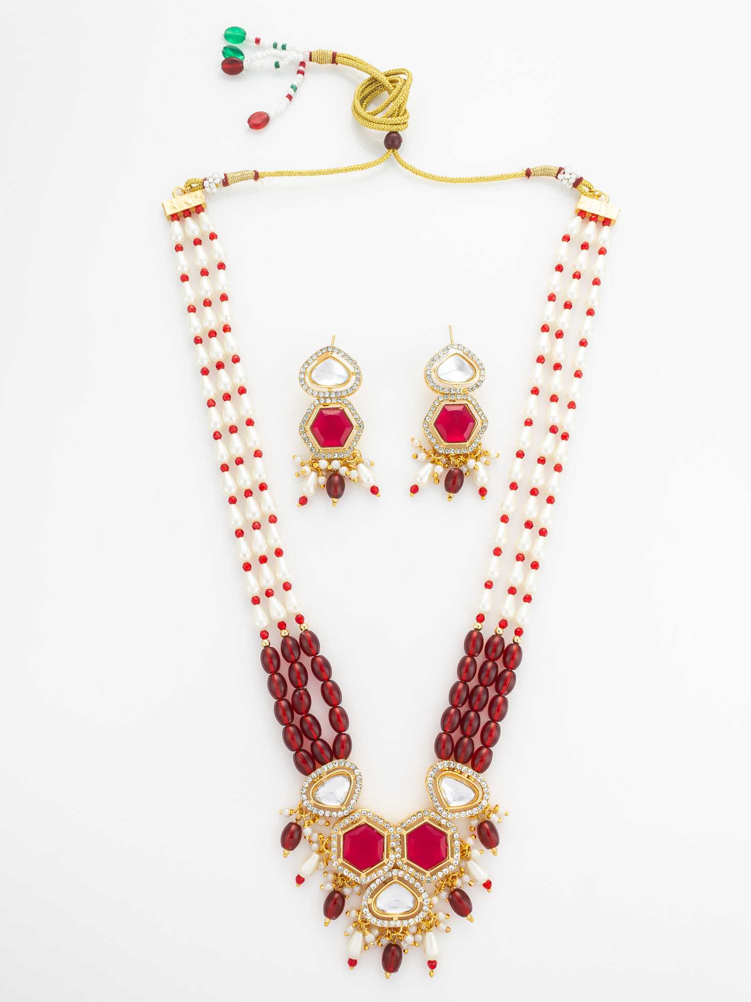 YNF Wholesale Brass Kundan Necklace Set KESH105 NK4864 | Surat Manufacturer