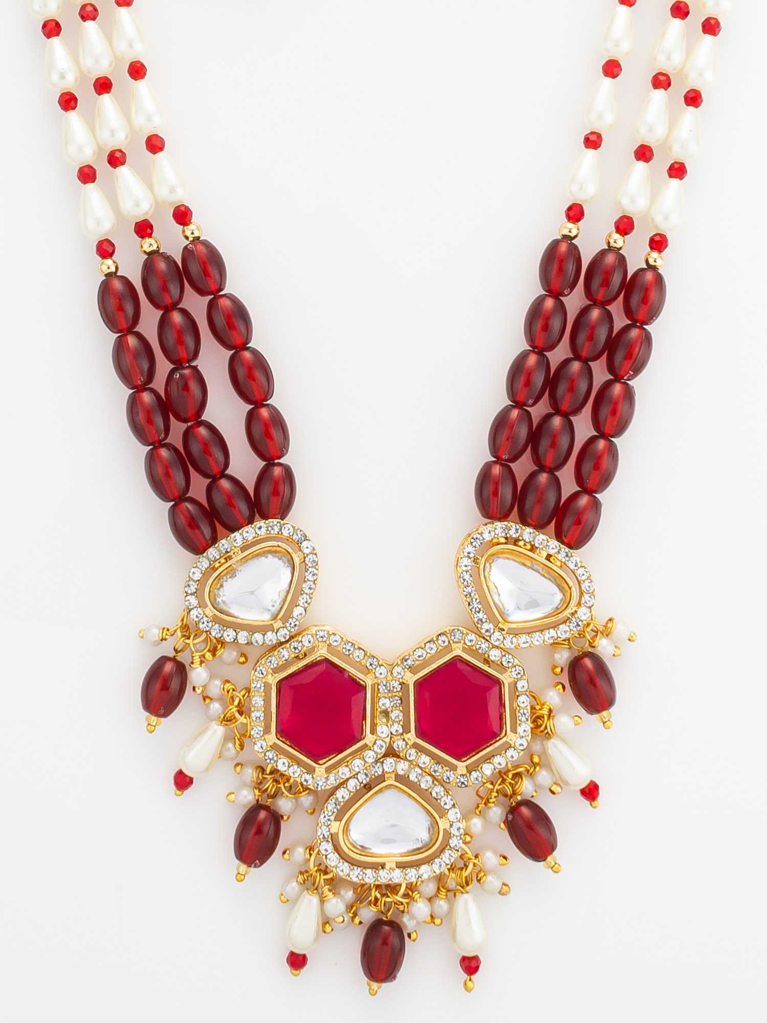 YNF Wholesale Brass Kundan Necklace Set KESH105 NK4864 | Surat Manufacturer
