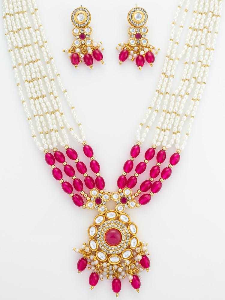 YNF Wholesale Brass Kundan Necklace Set KESH105 NK4865 | Surat Manufacturer