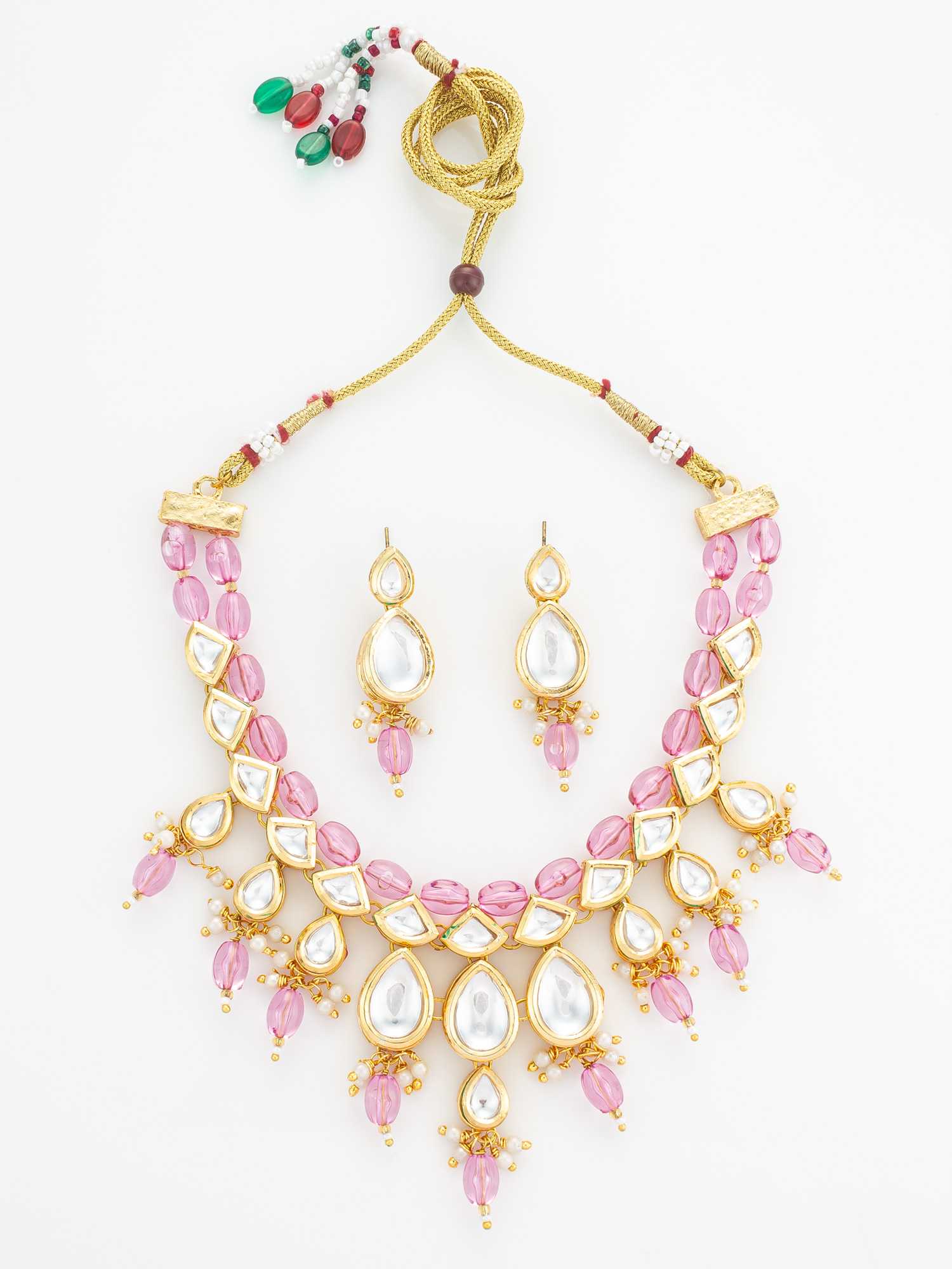 YNF Wholesale Brass Kundan Necklace Set KESH105 NK4868 | Surat Manufacturer