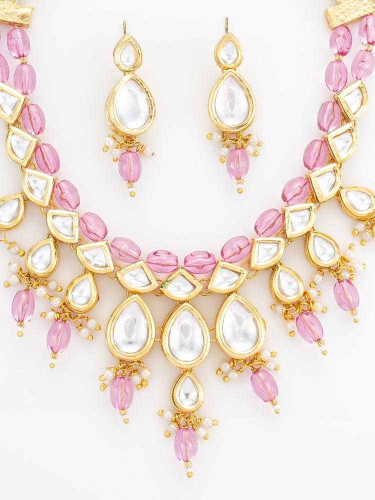 YNF Wholesale Brass Kundan Necklace Set KESH105 NK4868 | Surat Manufacturer