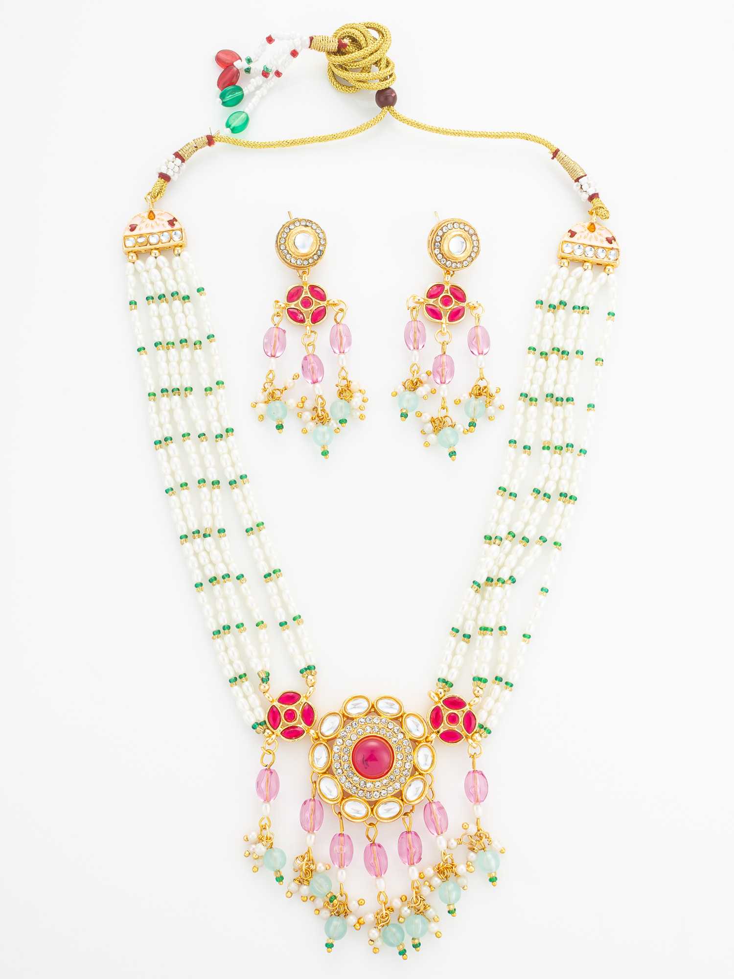 YNF Wholesale Brass Kundan Necklace Set KESH105 NK4869 | Surat Manufacturer