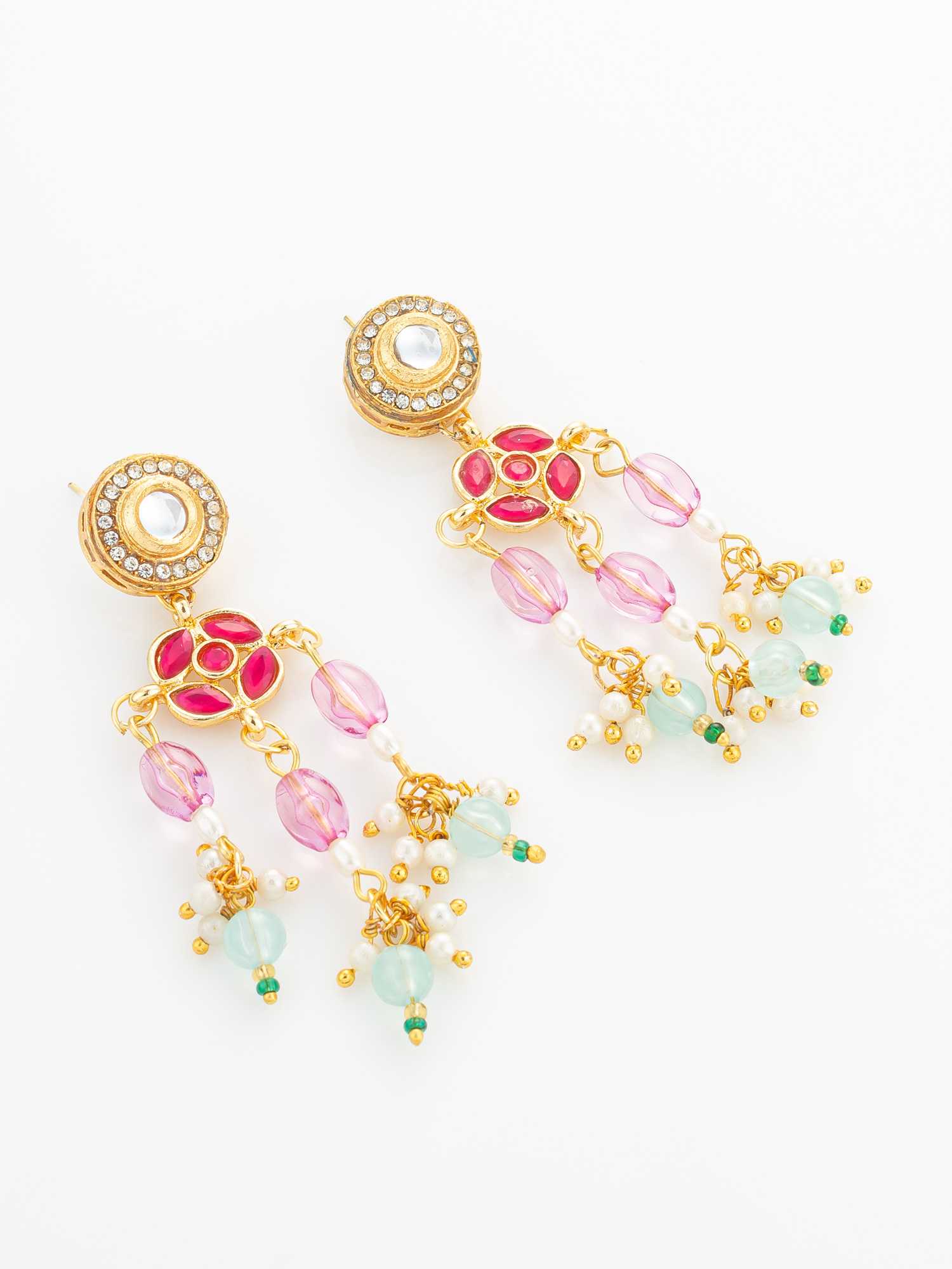 YNF Wholesale Brass Kundan Necklace Set KESH105 NK4869 | Surat Manufacturer