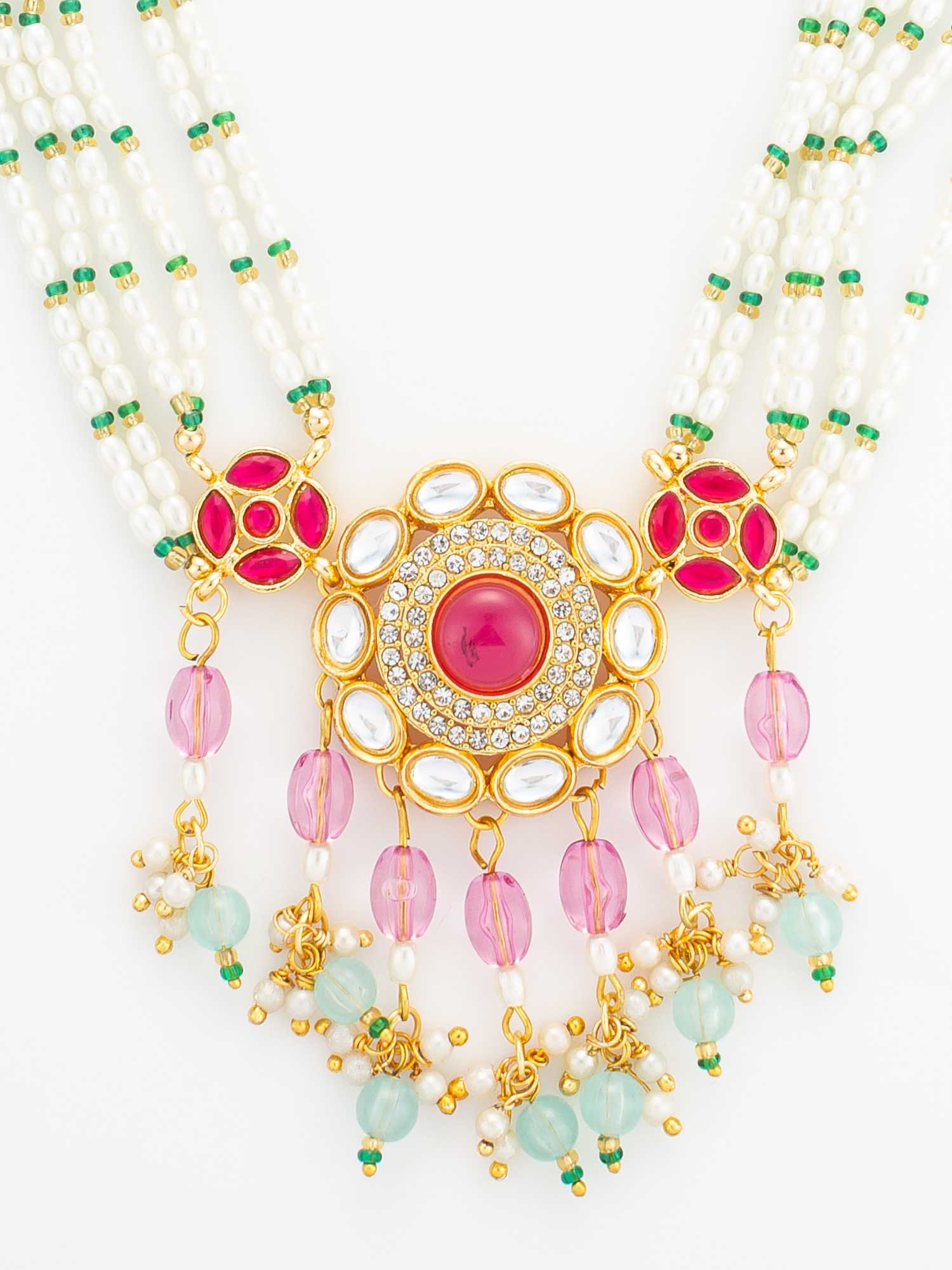 YNF Wholesale Brass Kundan Necklace Set KESH105 NK4869 | Surat Manufacturer