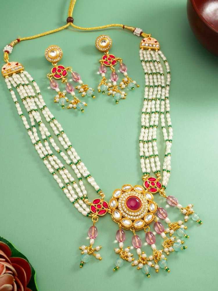 YNF Wholesale Brass Kundan Necklace Set KESH105 NK4869 | Surat Manufacturer