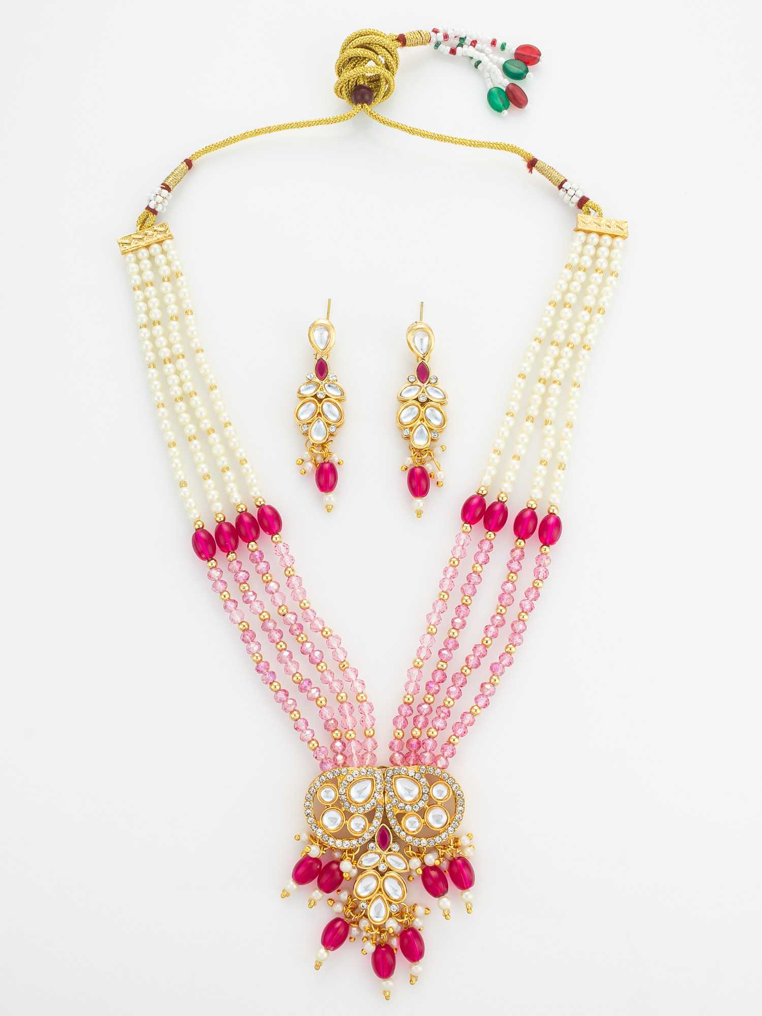 YNF Wholesale Brass Kundan Necklace Set KESH105 NK4870 | Surat Manufacturer
