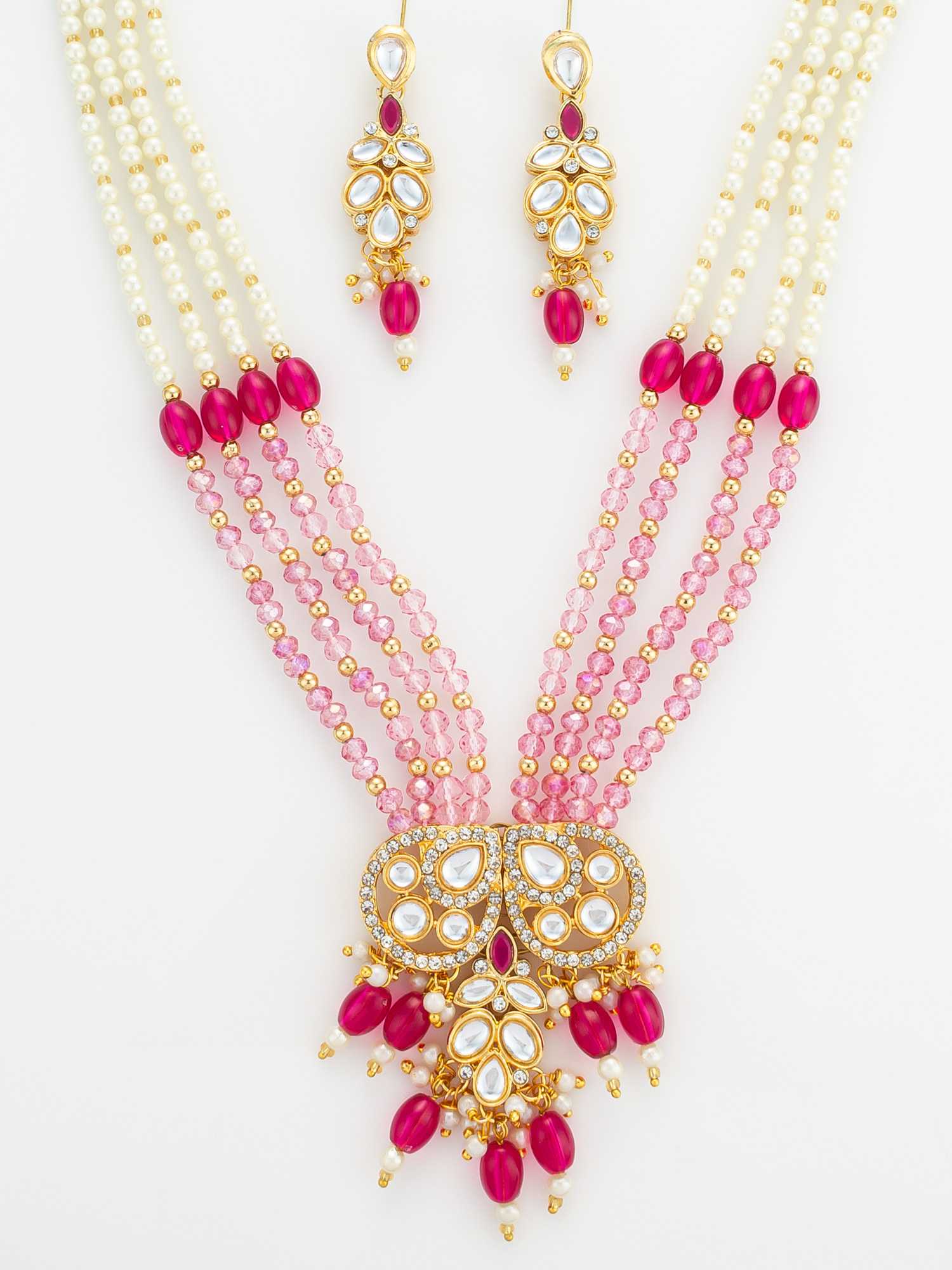 YNF Wholesale Brass Kundan Necklace Set KESH105 NK4870 | Surat Manufacturer