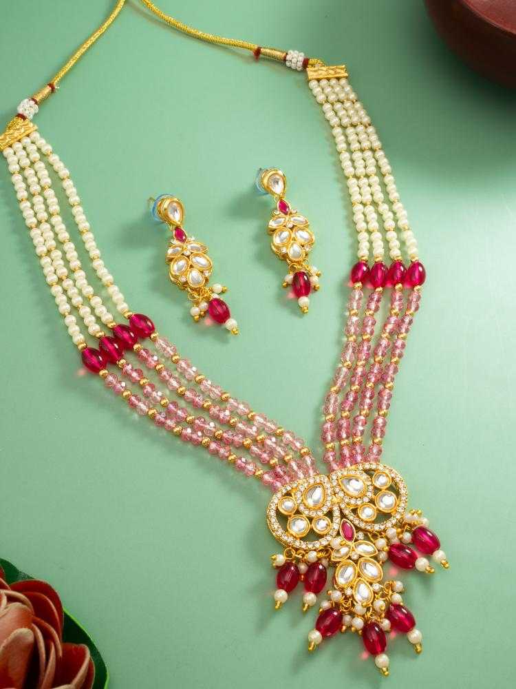 YNF Wholesale Brass Kundan Necklace Set KESH105 NK4870 | Surat Manufacturer