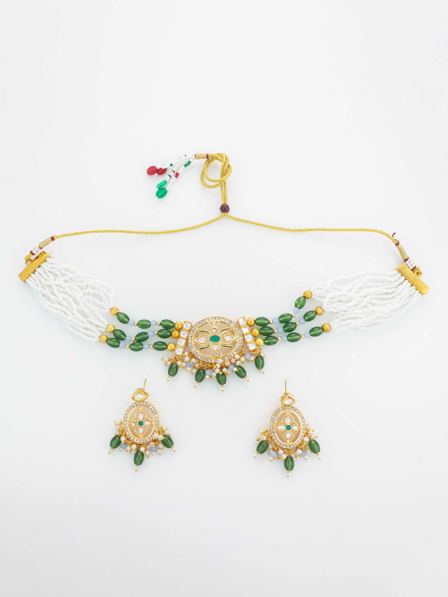 YNF Wholesale Brass Kundan Necklace Set KESH105 NK4872 | Surat Manufacturer