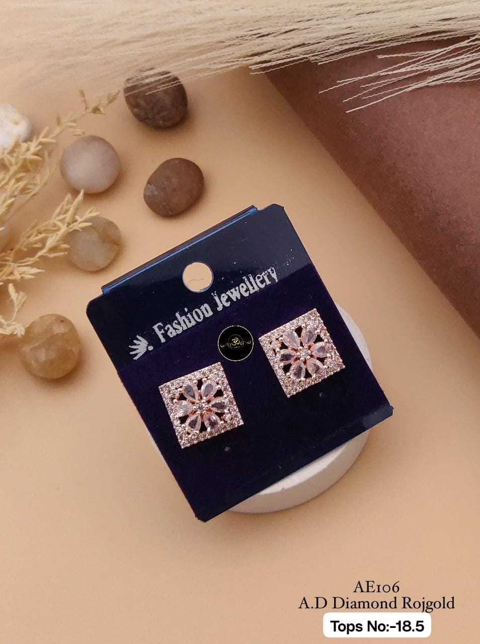 YNF Wholesale Brass Earrings With Stones KESH127 034 | Surat Manufacturer