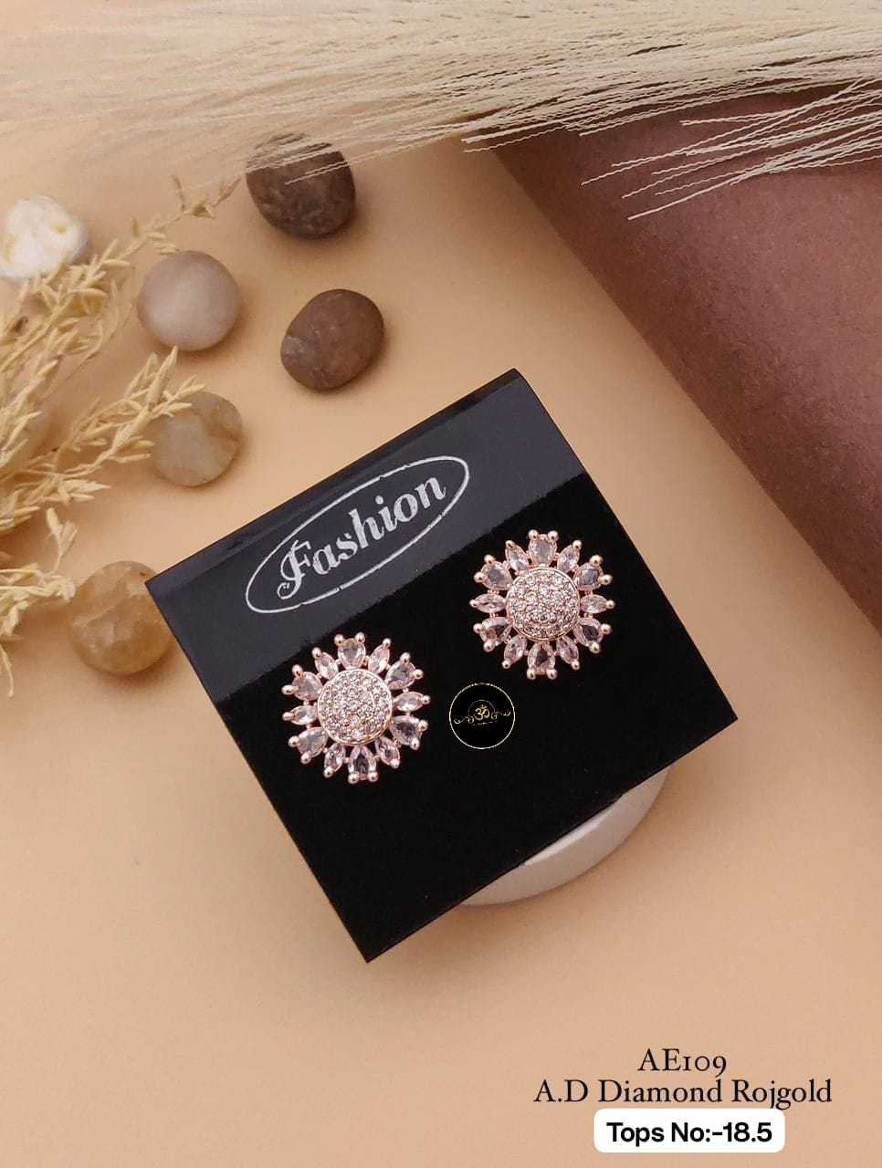 YNF Wholesale Brass Earrings With Stones KESH127 034 | Surat Manufacturer