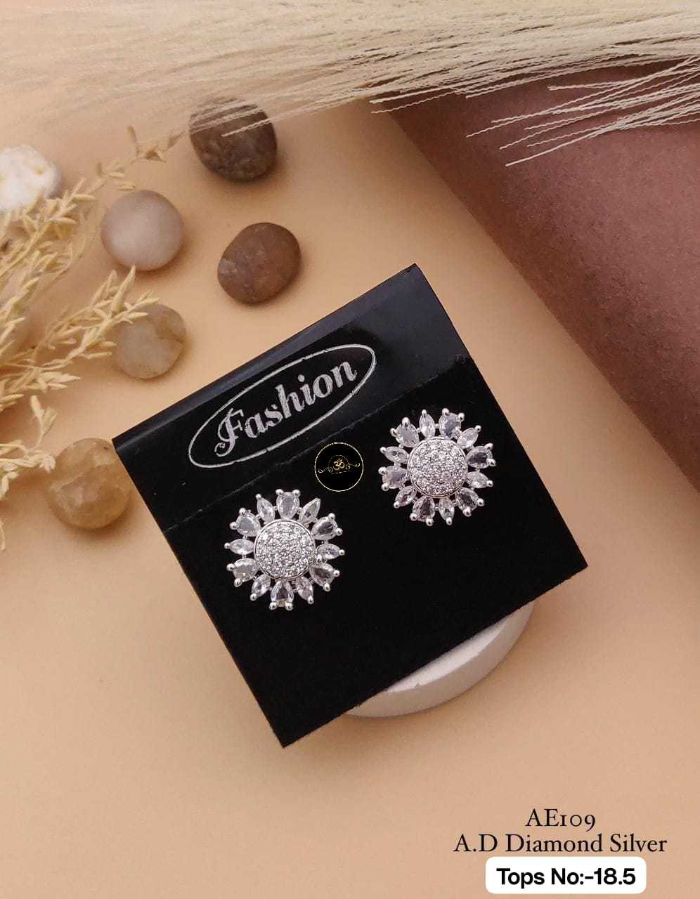 YNF Wholesale Brass Earrings With Stones KESH127 034 | Surat Manufacturer