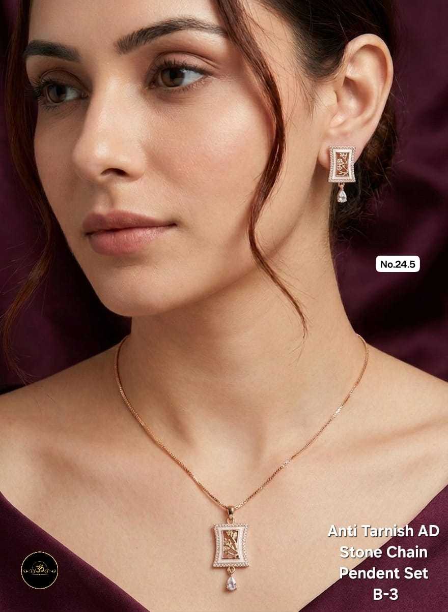 YNF Wholesale Brass Chain Pendant Set KESH127 053 | Surat Manufacturer