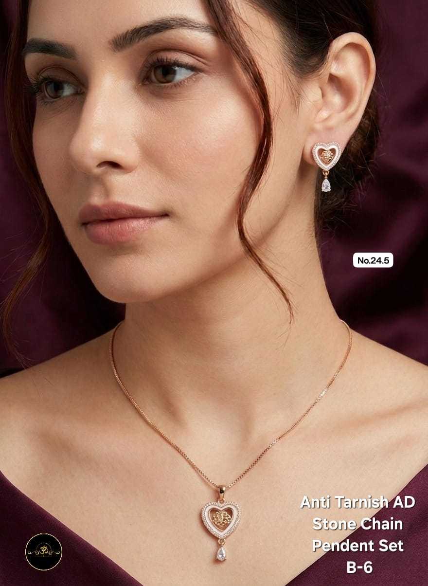 YNF Wholesale Brass Chain Pendant Set KESH127 053 | Surat Manufacturer
