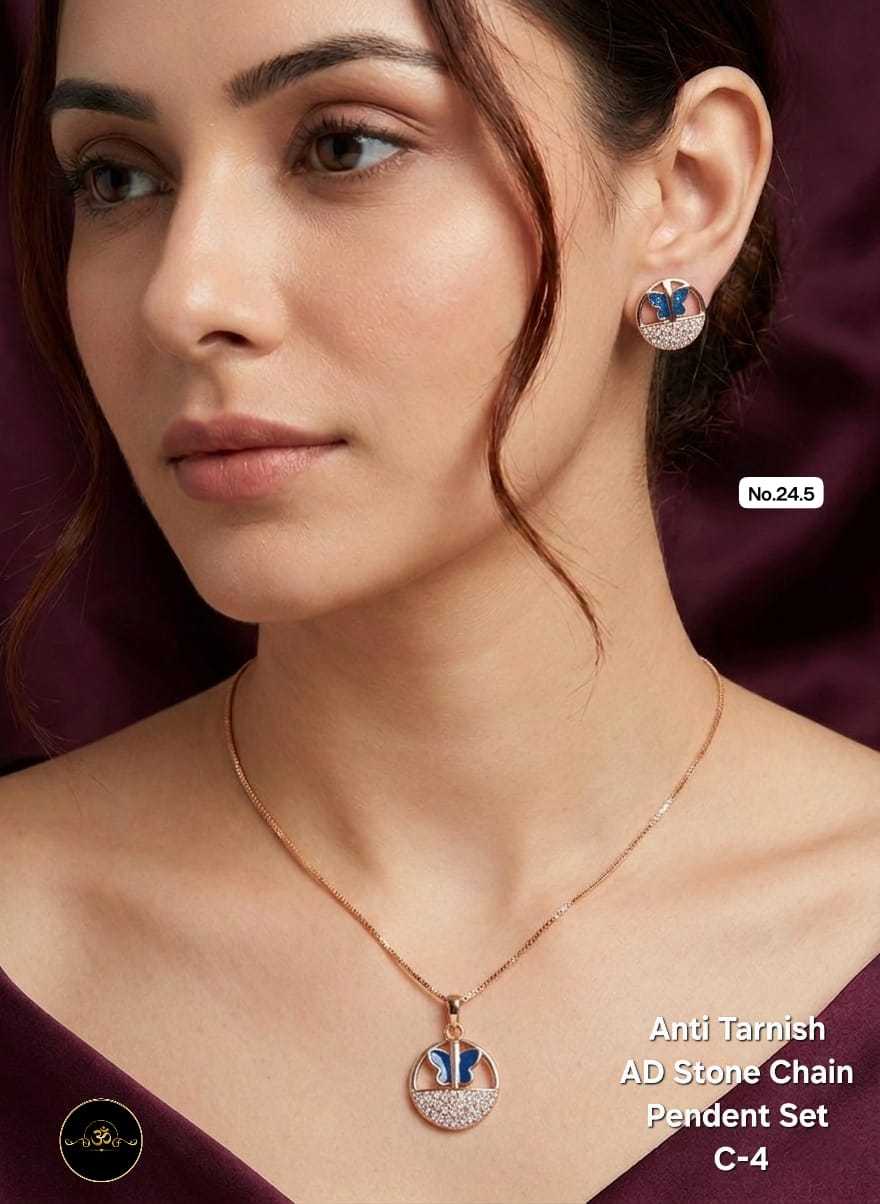 YNF Wholesale Brass Chain Pendant Set KESH127 053 | Surat Manufacturer