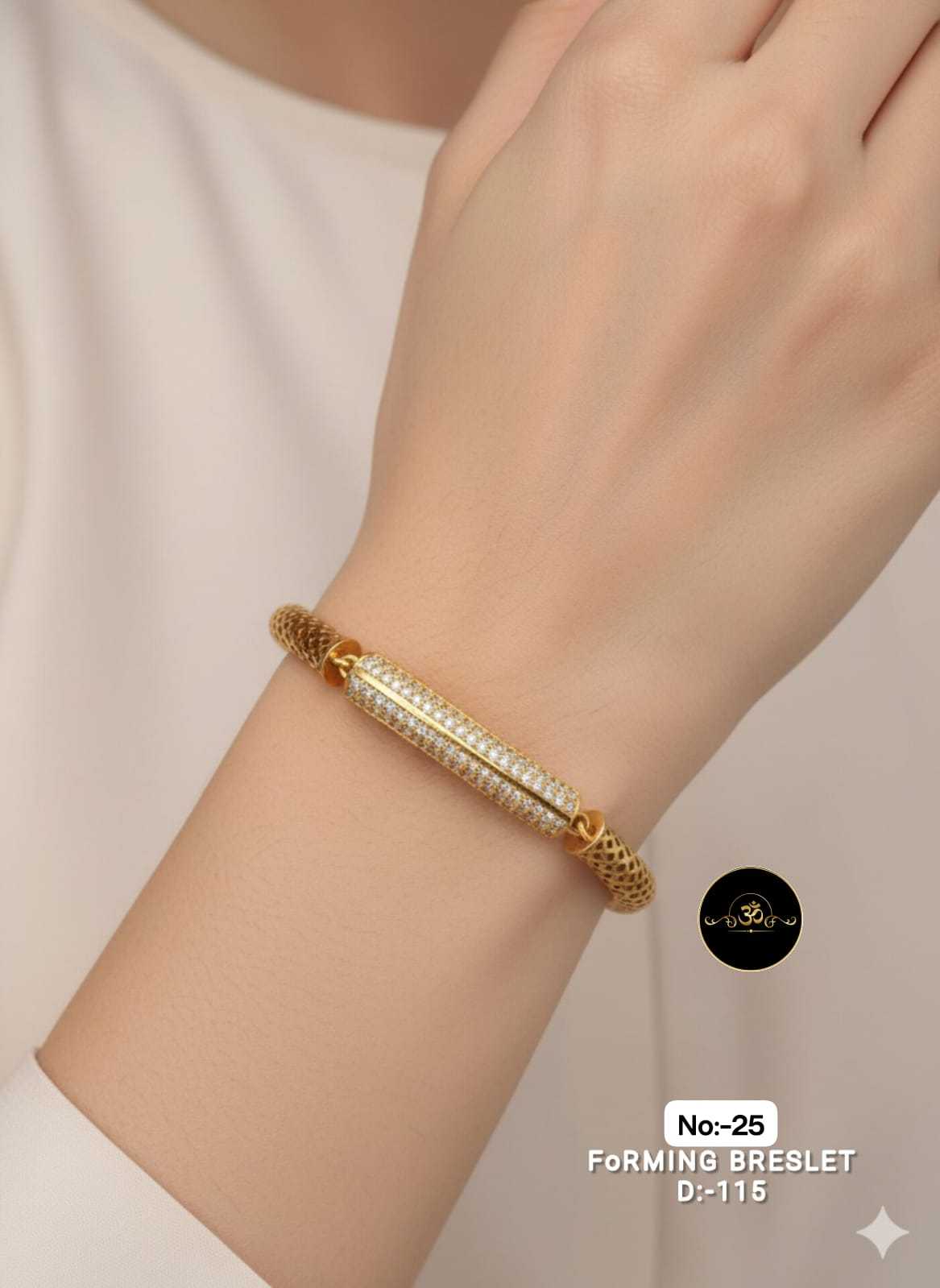 YNF Wholesale Brass AD Diamond Bracelet RIN113 023 | Surat Manufacturer