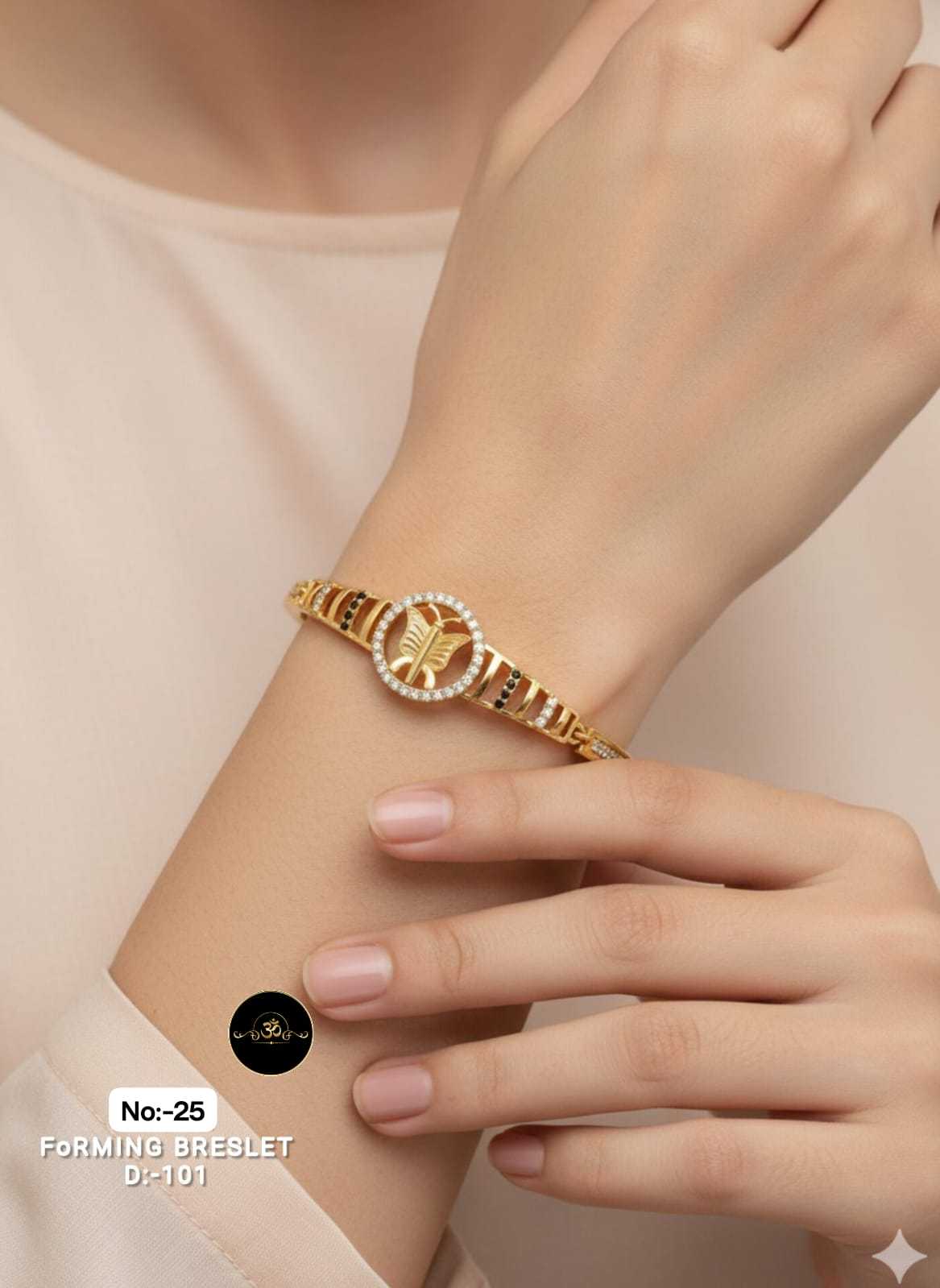 YNF Wholesale Brass AD Diamond Bracelet RIN113 023 | Surat Manufacturer
