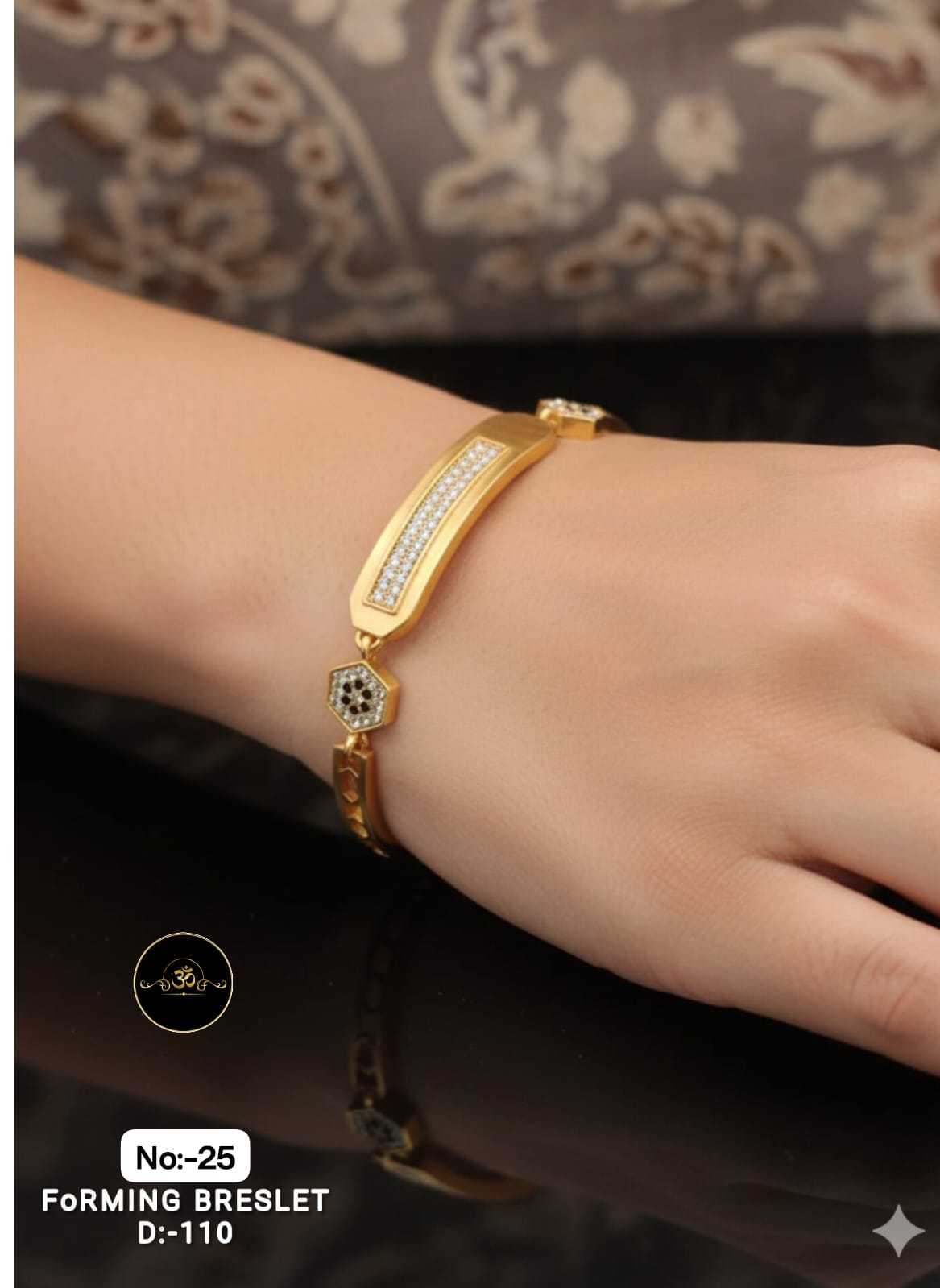 YNF Wholesale Brass AD Diamond Bracelet RIN113 023 | Surat Manufacturer