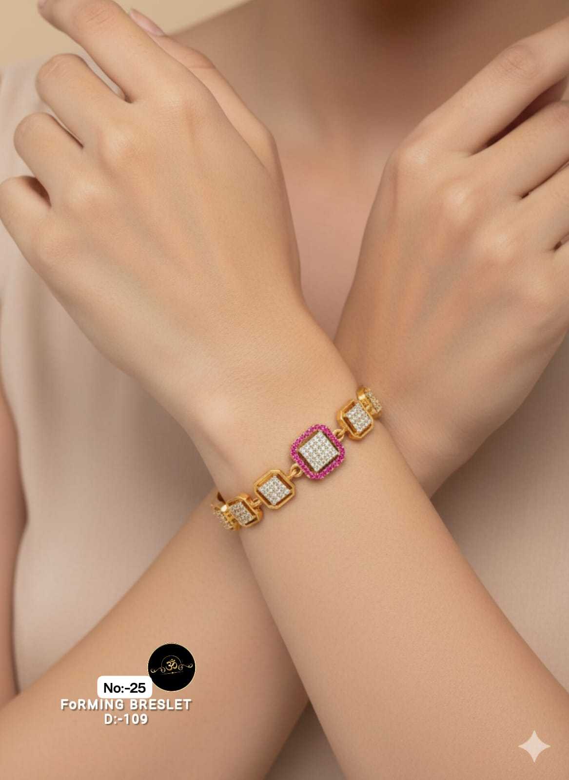 YNF Wholesale Brass AD Diamond Bracelet RIN113 023 | Surat Manufacturer