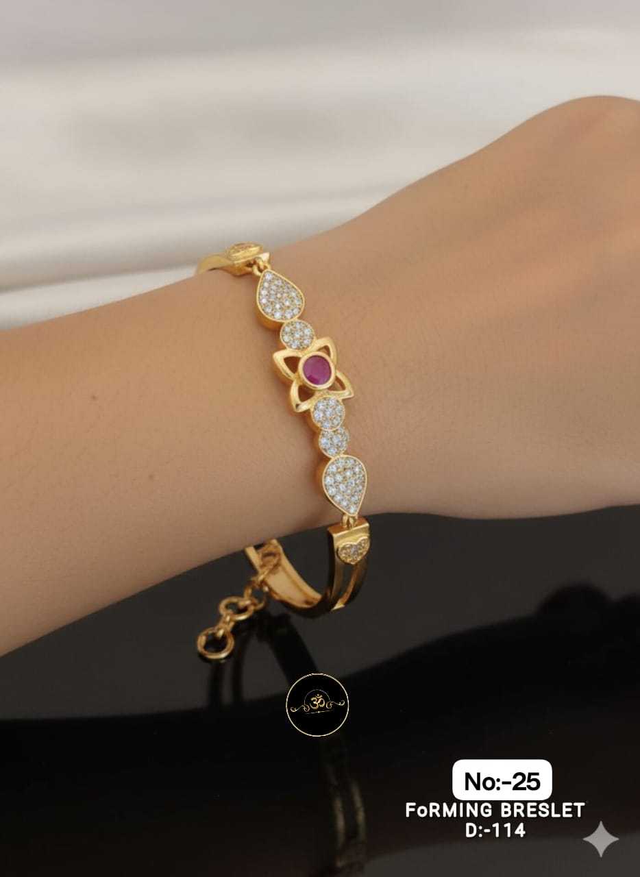 YNF Wholesale Brass AD Diamond Bracelet RIN113 023 | Surat Manufacturer
