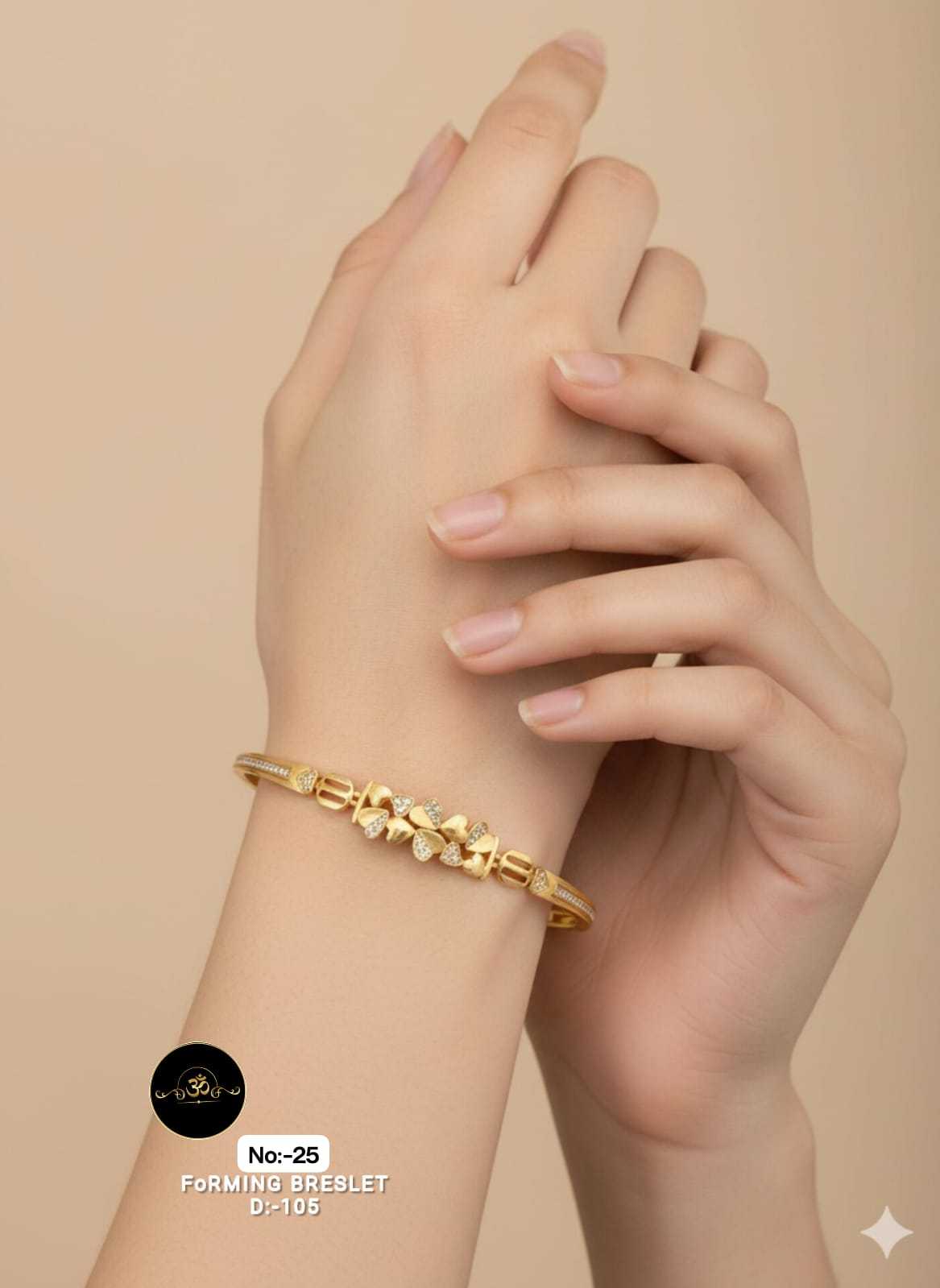 YNF Wholesale Brass AD Diamond Bracelet RIN113 023 | Surat Manufacturer
