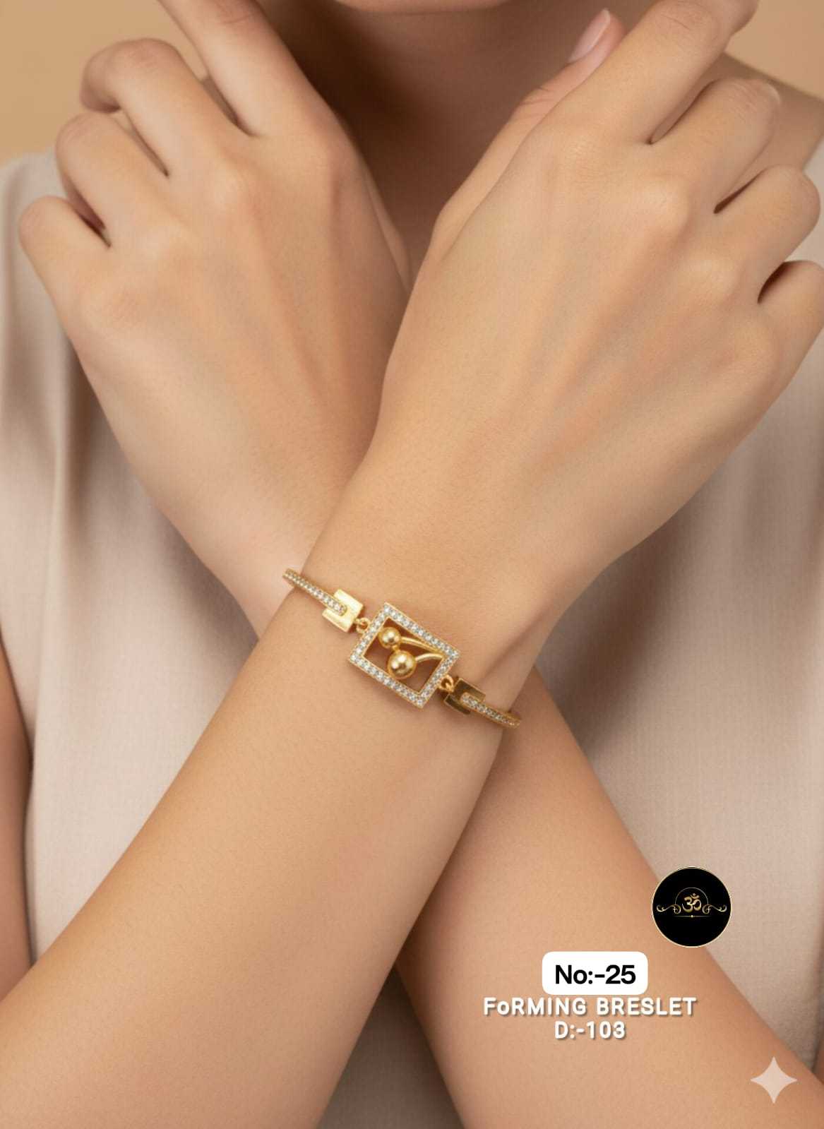 YNF Wholesale Brass AD Diamond Bracelet RIN113 023 | Surat Manufacturer