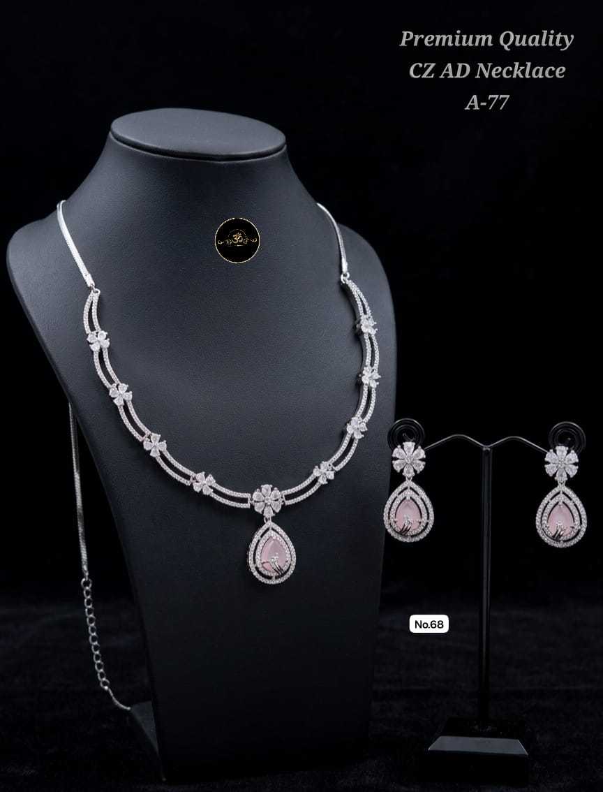YNF Wholesale Brass AD Diamond Necklace KESH127 003 | Surat Manufacturer