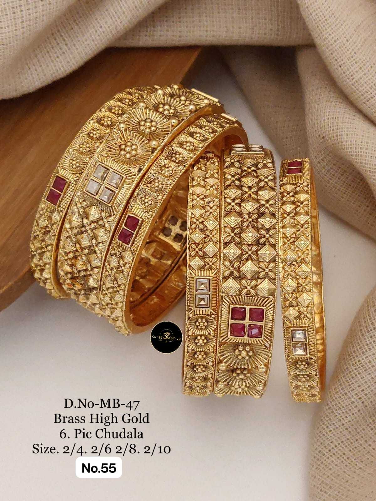 YNF Wholesale Brass Brass Gold Bangles KESH127 005 | Surat Manufacturer