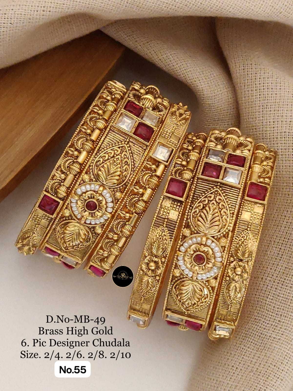YNF Wholesale Brass Brass Gold Bangles KESH127 005 | Surat Manufacturer
