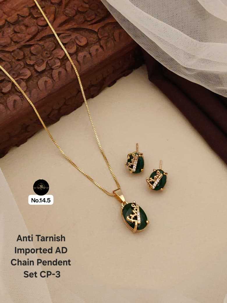 YNF Wholesale Brass Chain Pendant Set KESH127 016 | Surat Manufacturer