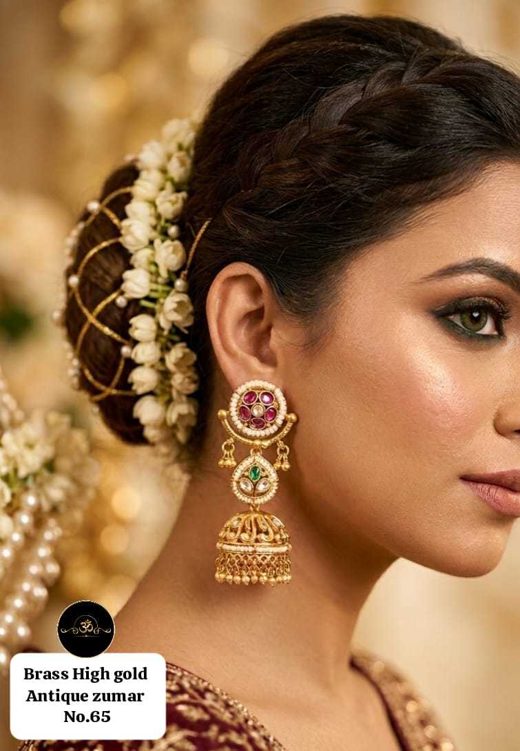 YNF Wholesale Brass Fancy Earrings KESH127 016 | Surat Manufacturer