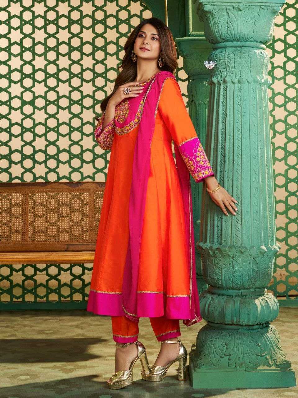 YNF Wholesale Chanderi Cotton    Festive Kurtis KESH536 2111 | Surat Manufacturer