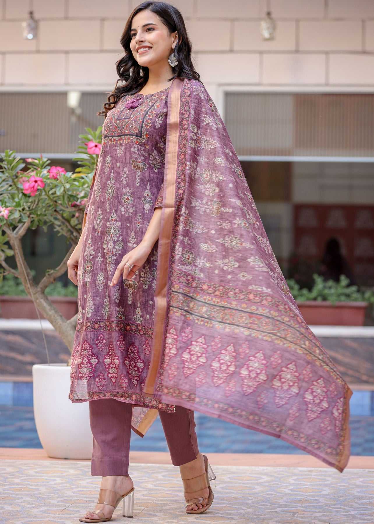 YNF Wholesale Chanderi Silk Printed Suits KESH422 012 | Surat Manufacturer
