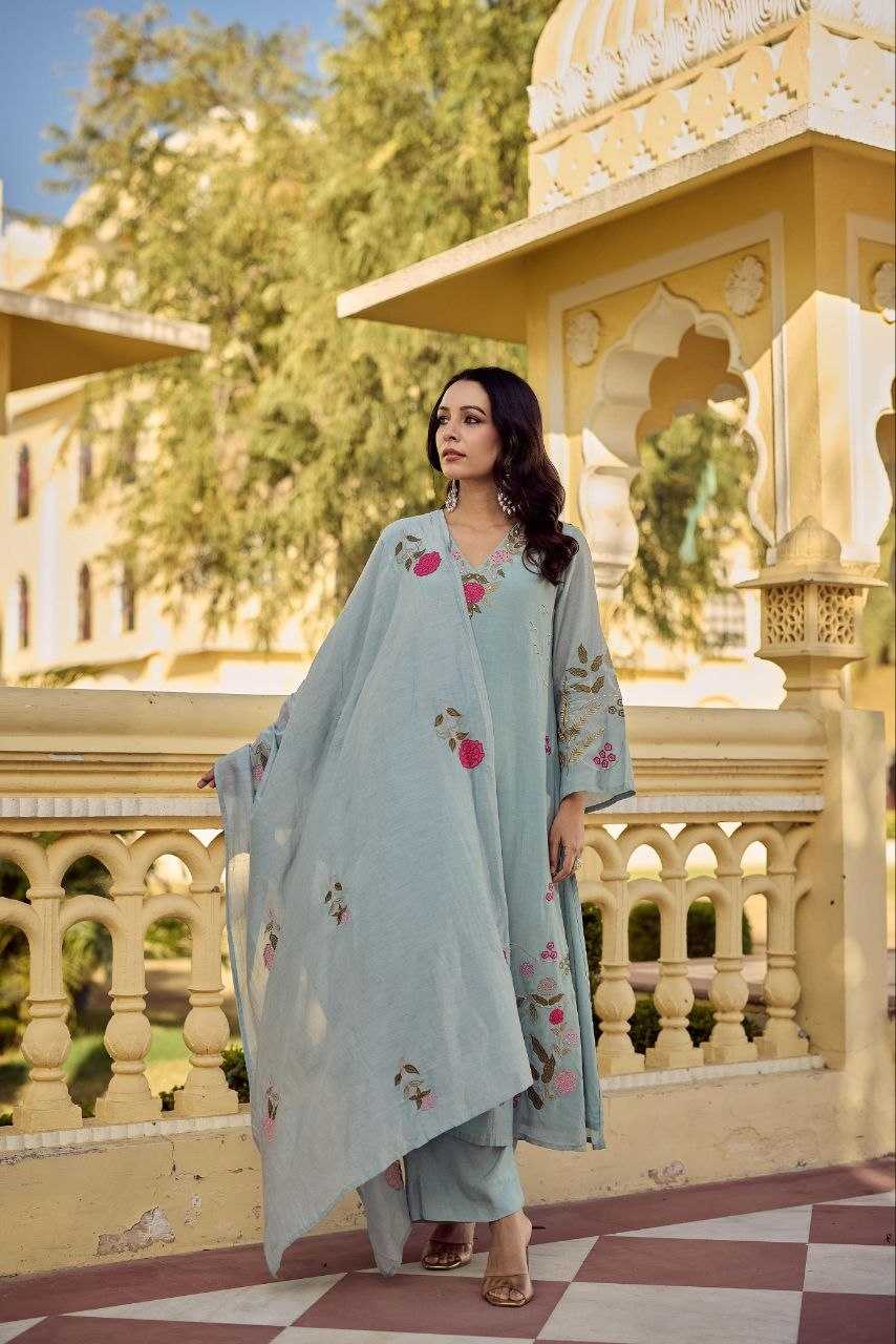 YNF Wholesale Chanderi Silk Embroidery Suits KESH732 370 | Surat Manufacturer
