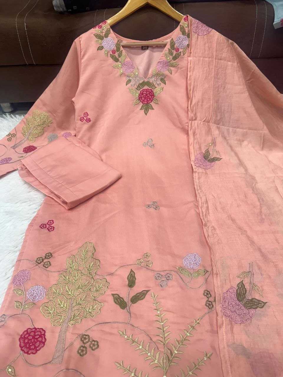 YNF Wholesale Chanderi Silk Embroidery Suits KESH732 370 | Surat Manufacturer