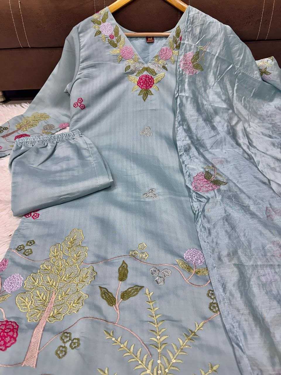 YNF Wholesale Chanderi Silk Embroidery Suits KESH732 370 | Surat Manufacturer