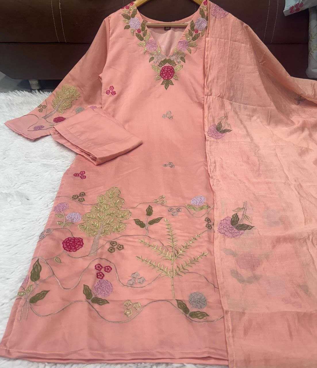 YNF Wholesale Chanderi Silk Embroidery Suits KESH732 370 | Surat Manufacturer