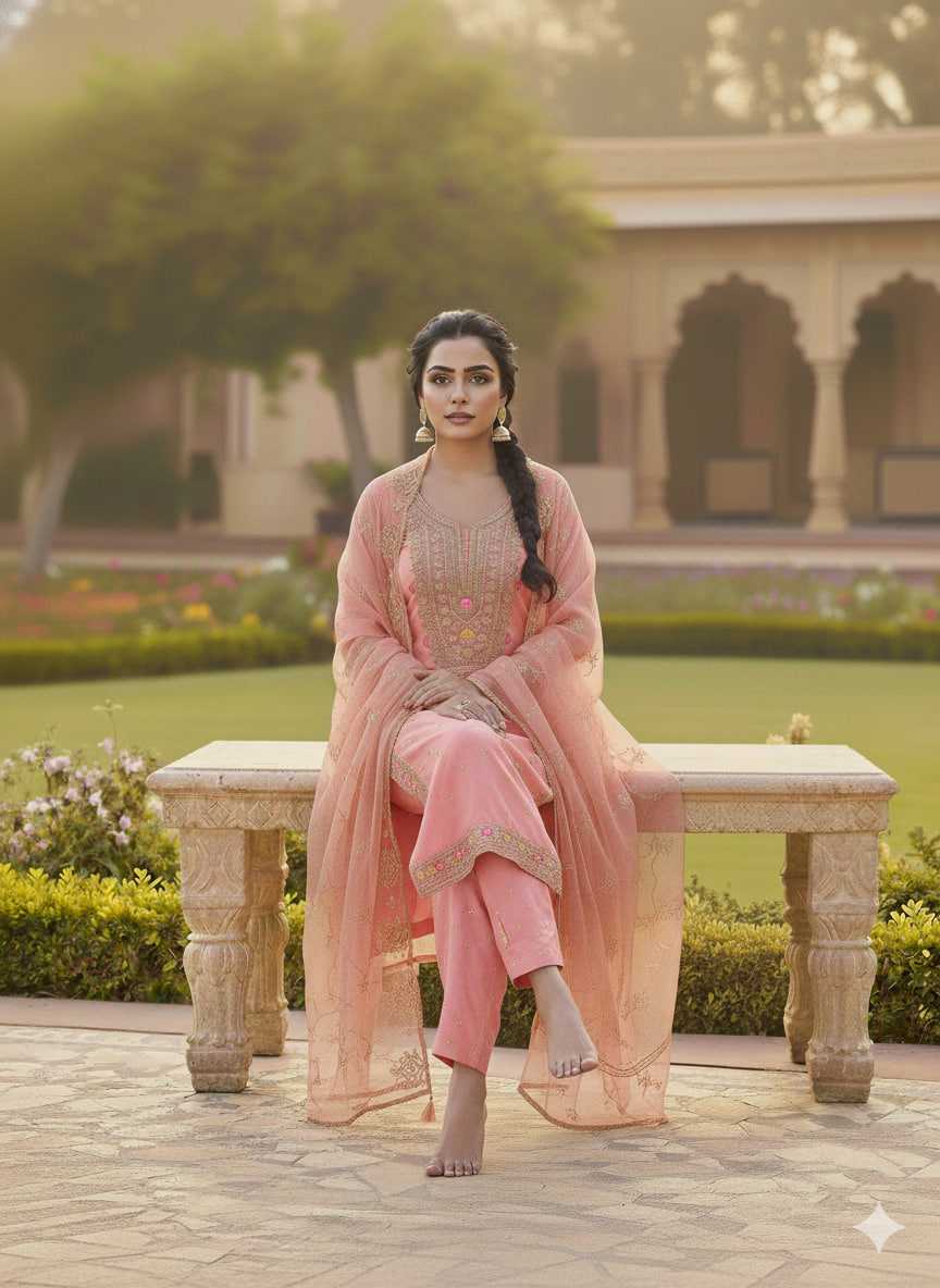 YNF Wholesale Chanderi Soft Embroidery Suits KESH648 1532 | Surat Manufacturer