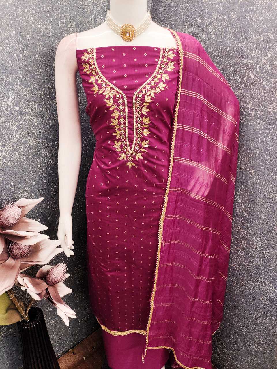 YNF Wholesale Chanderi Soft Embroidery Suits KESH648 1538 | Surat Manufacturer