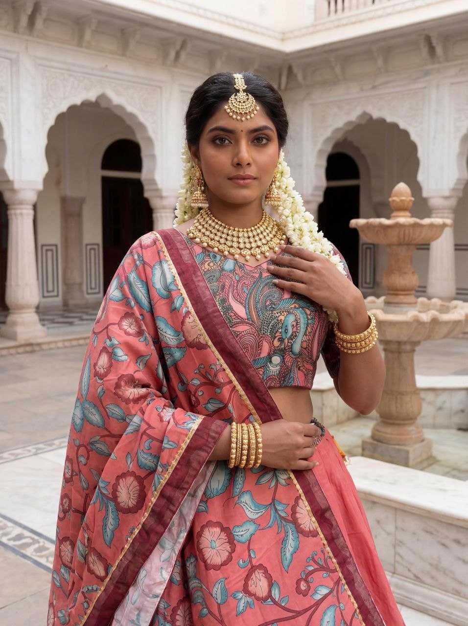 YNF Wholesale Chent Crep Kalamkari Lehenga KESH496 572 | Surat Manufacturer