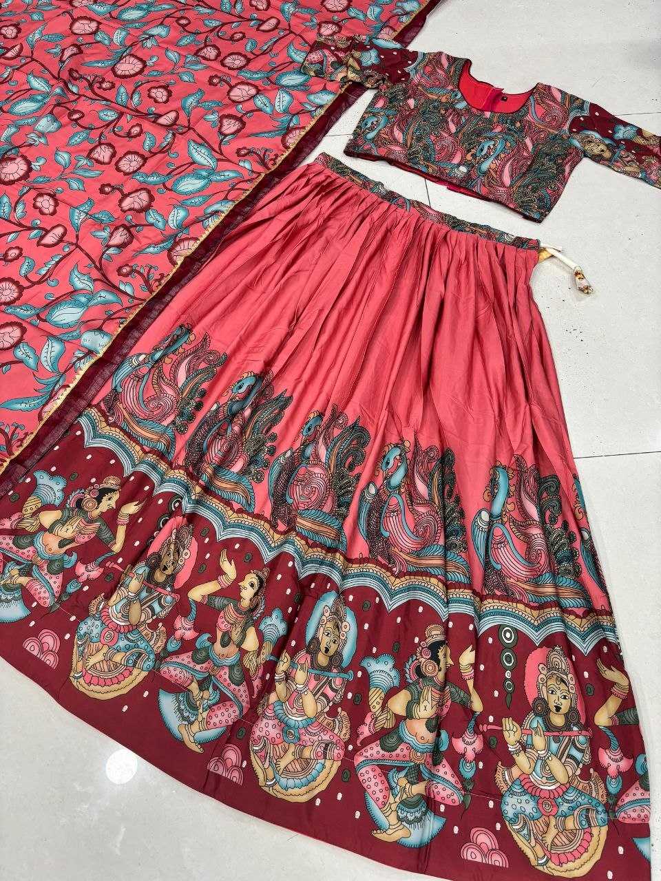 YNF Wholesale Chent Crep Kalamkari Lehenga KESH496 572 | Surat Manufacturer