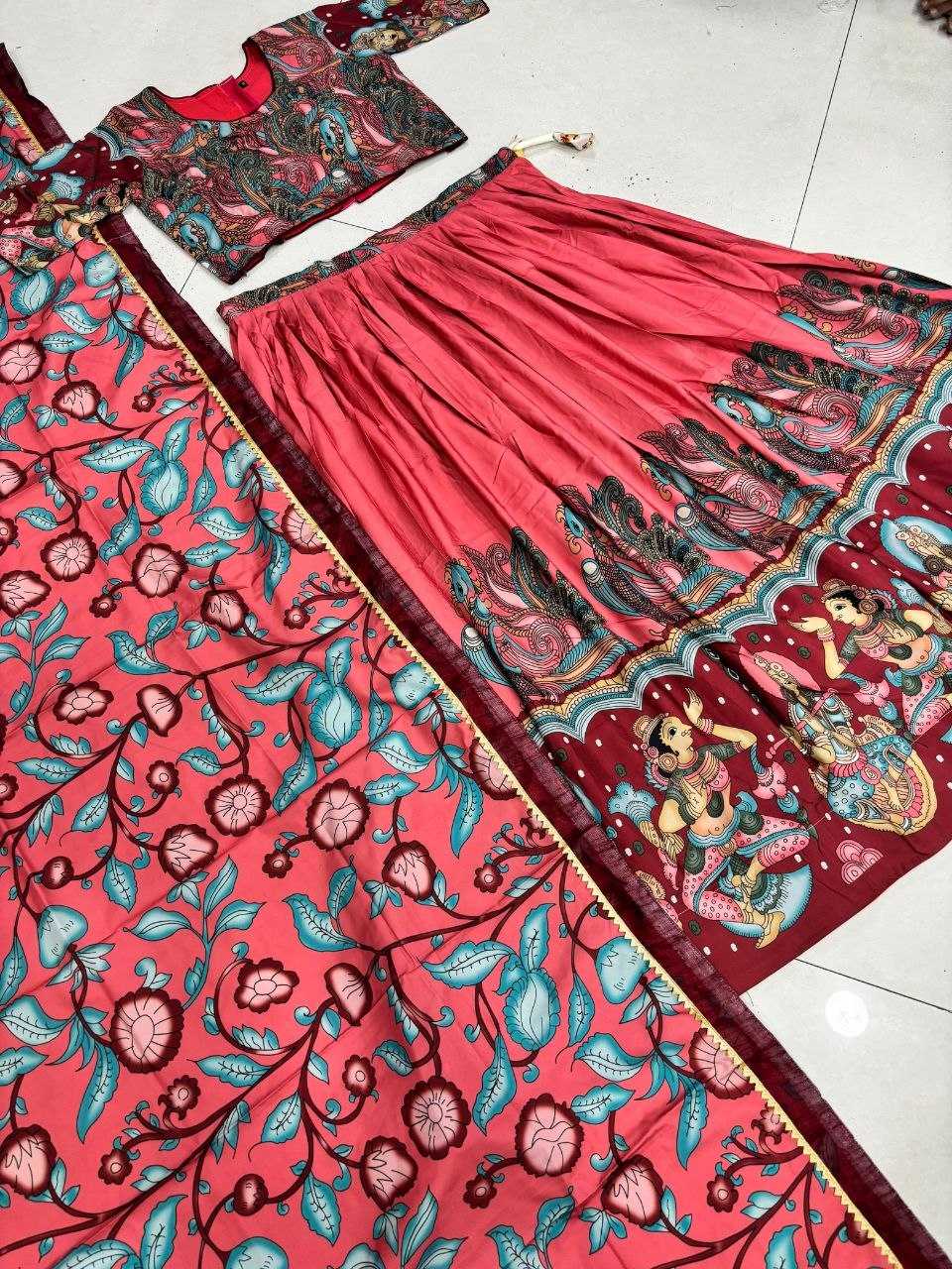 YNF Wholesale Chent Crep Kalamkari Lehenga KESH496 572 | Surat Manufacturer