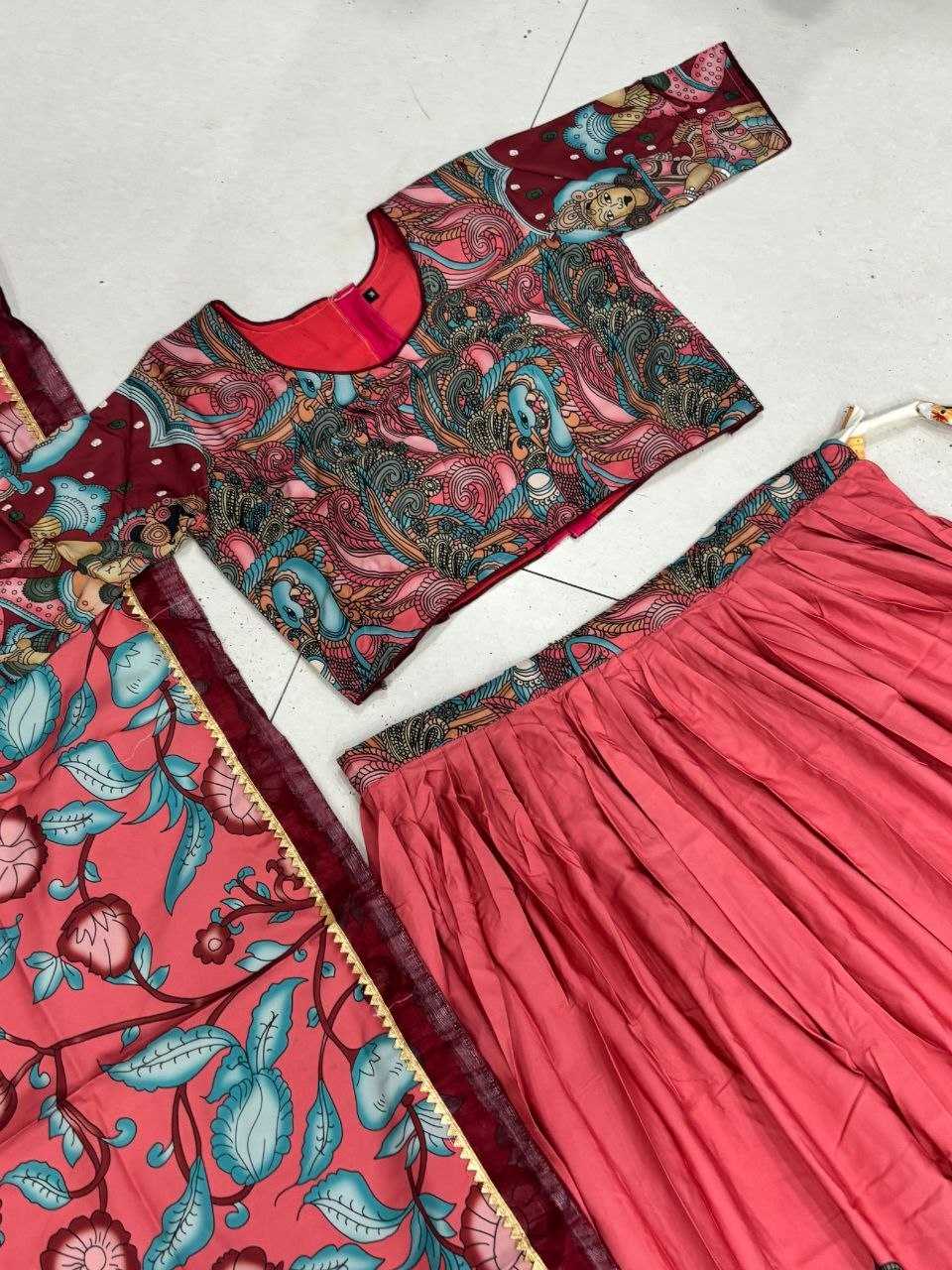 YNF Wholesale Chent Crep Kalamkari Lehenga KESH496 572 | Surat Manufacturer