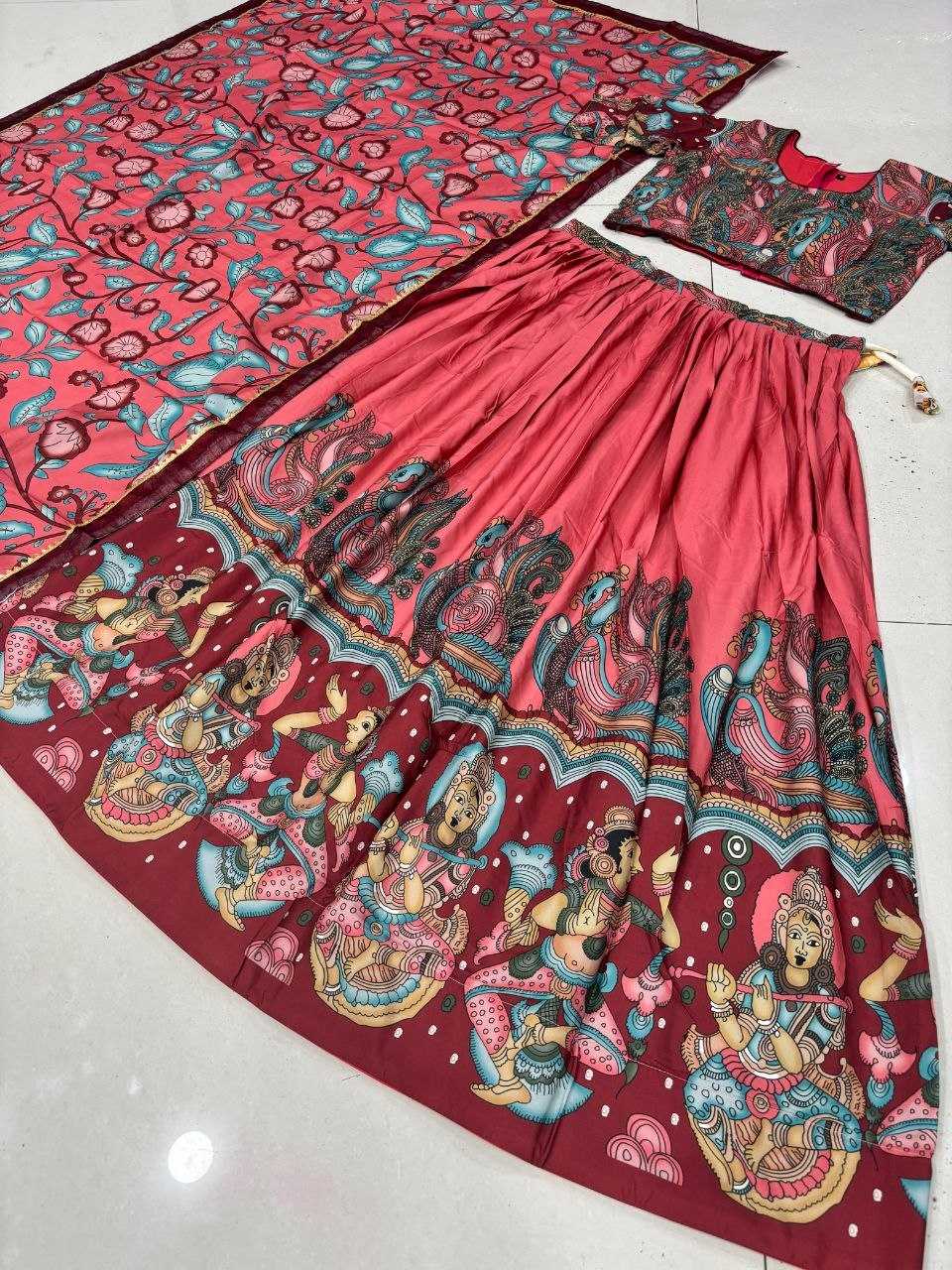 YNF Wholesale Chent Crep Kalamkari Lehenga KESH496 572 | Surat Manufacturer