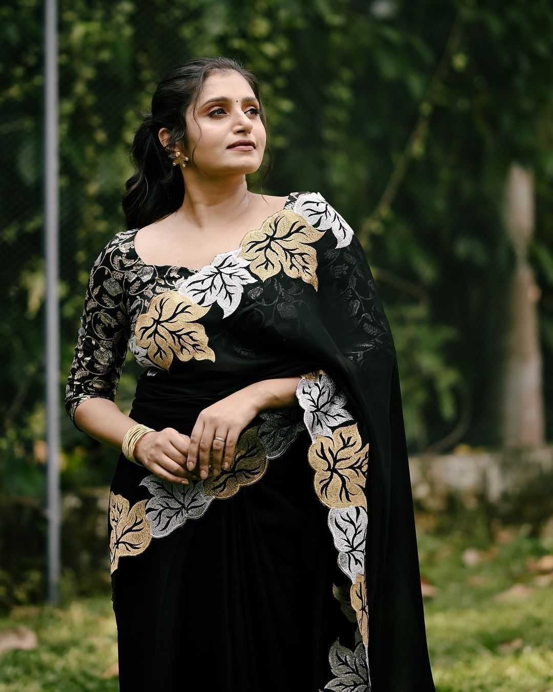 YNF Wholesale Chiffon Chiffon Sarees KESH433 300 BLACK PAAN | Surat Manufacturer